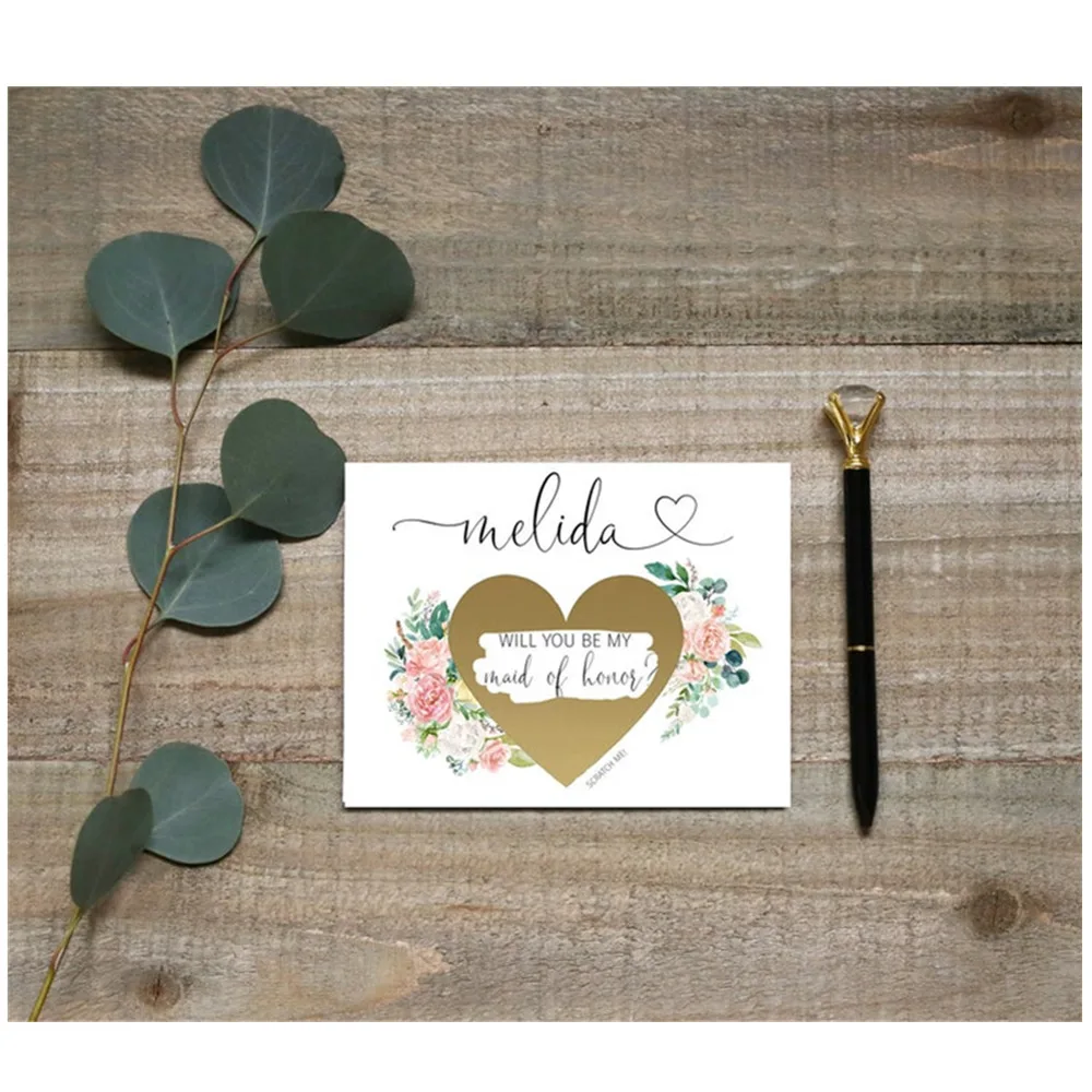 Будет ли вы моя подружка невесты поцарапать карты сестра предложение