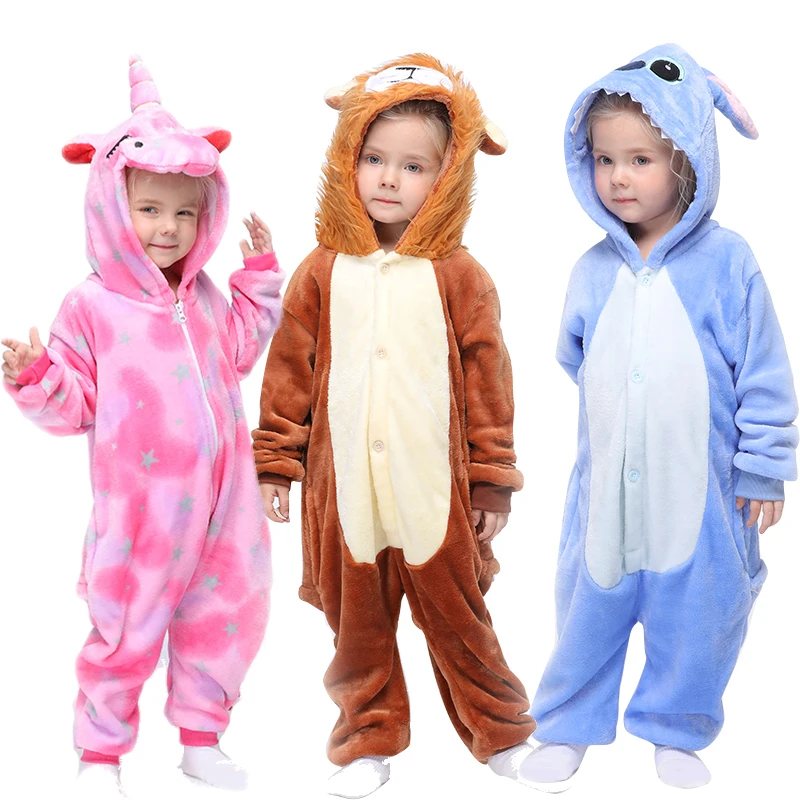 

Kigurumis Children Kids Onesie Pajamas Animal Pajama Lion Unicorn Cute Pyjamas Overalls Girls Winter Warm Soft Sleepwear