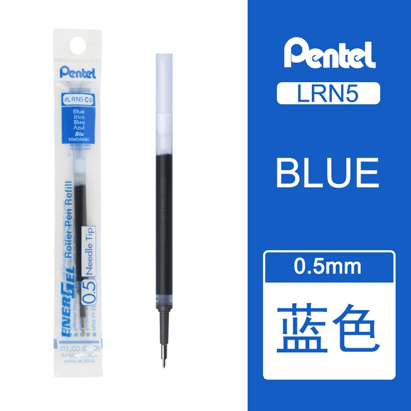 Blue 1 шт. Pentel Energy Gel X игла для заправки наконечника LRN5 гелевые чернила заправка подходит для BLN75/105 0,5 мм черный/синий/красный - Цвет: Blue