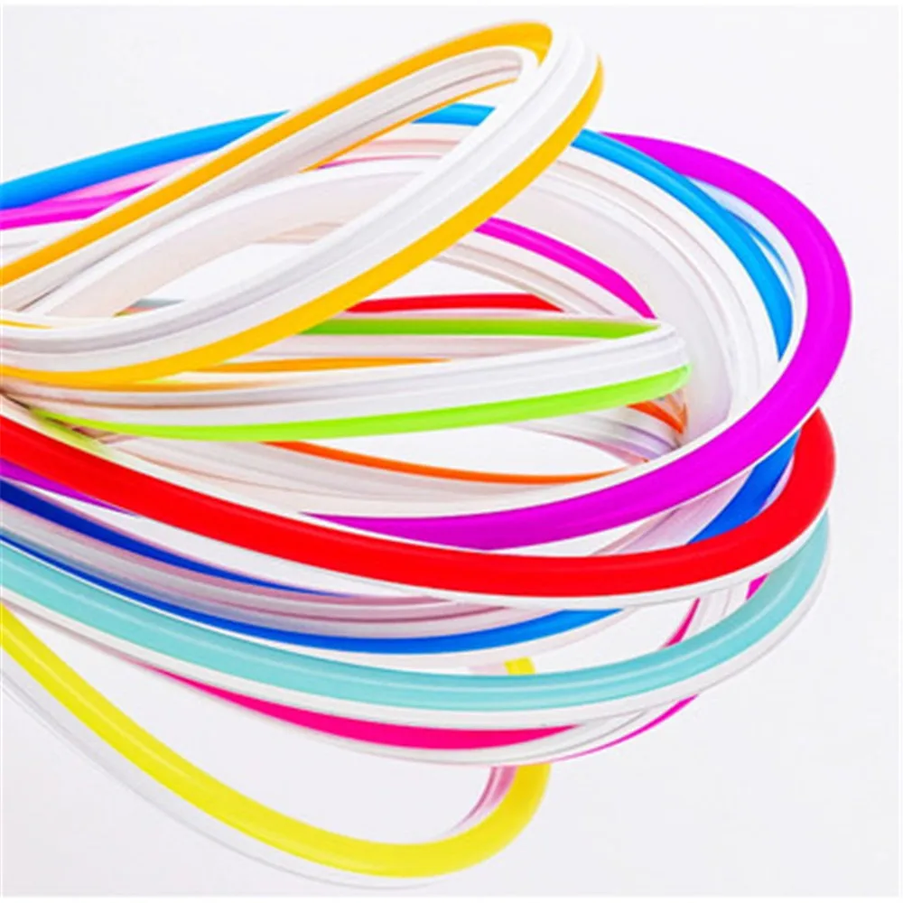 100m LED neon strip with S type strip , 8mm/6mm/12mm Silicone flexible light strip Modeling world customed