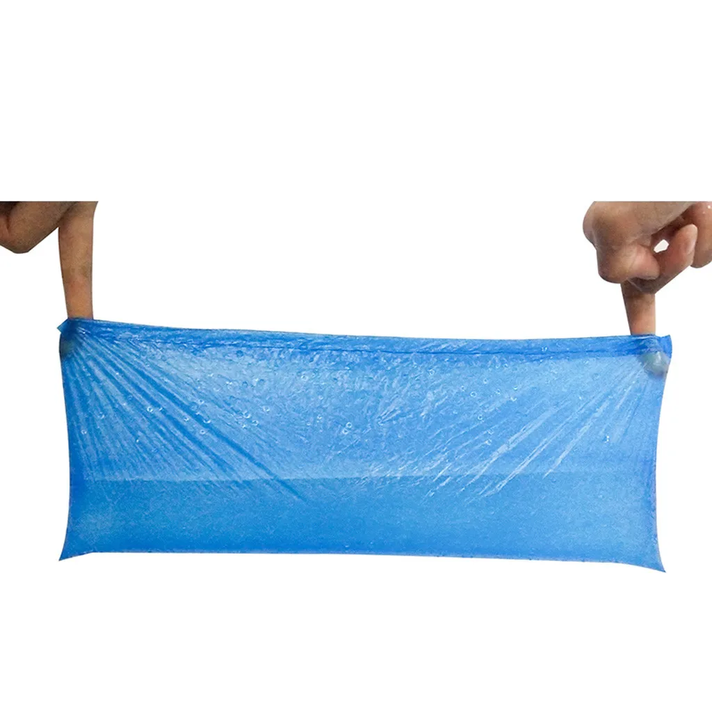 

100pcs/pack Disposable Plastic Thick Outdoor Rainy Day Carpet Cleaning Shoe Cover Waterproof Breathable Mud-proof Shoe Covers