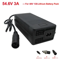48v 3a electric bike battery li ion charger output 54 6v 3a xlr male connector for 13s 48 volt ebike scooter battery with fan