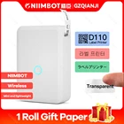 2021, принтер для этикеток Niimbot D110, самый дешевый мини беспроводной фотопринтер с 1 рулоном этикеток, Подарочная цена, печать бирок