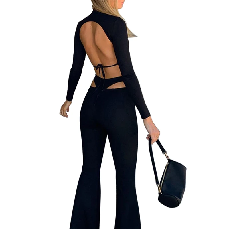 

Fashion Cyber Y2k Flare Pants E Girl Style Sexy Strechy Trousers Women Lace Up V Waist Low Rise Harajuku Black Pants