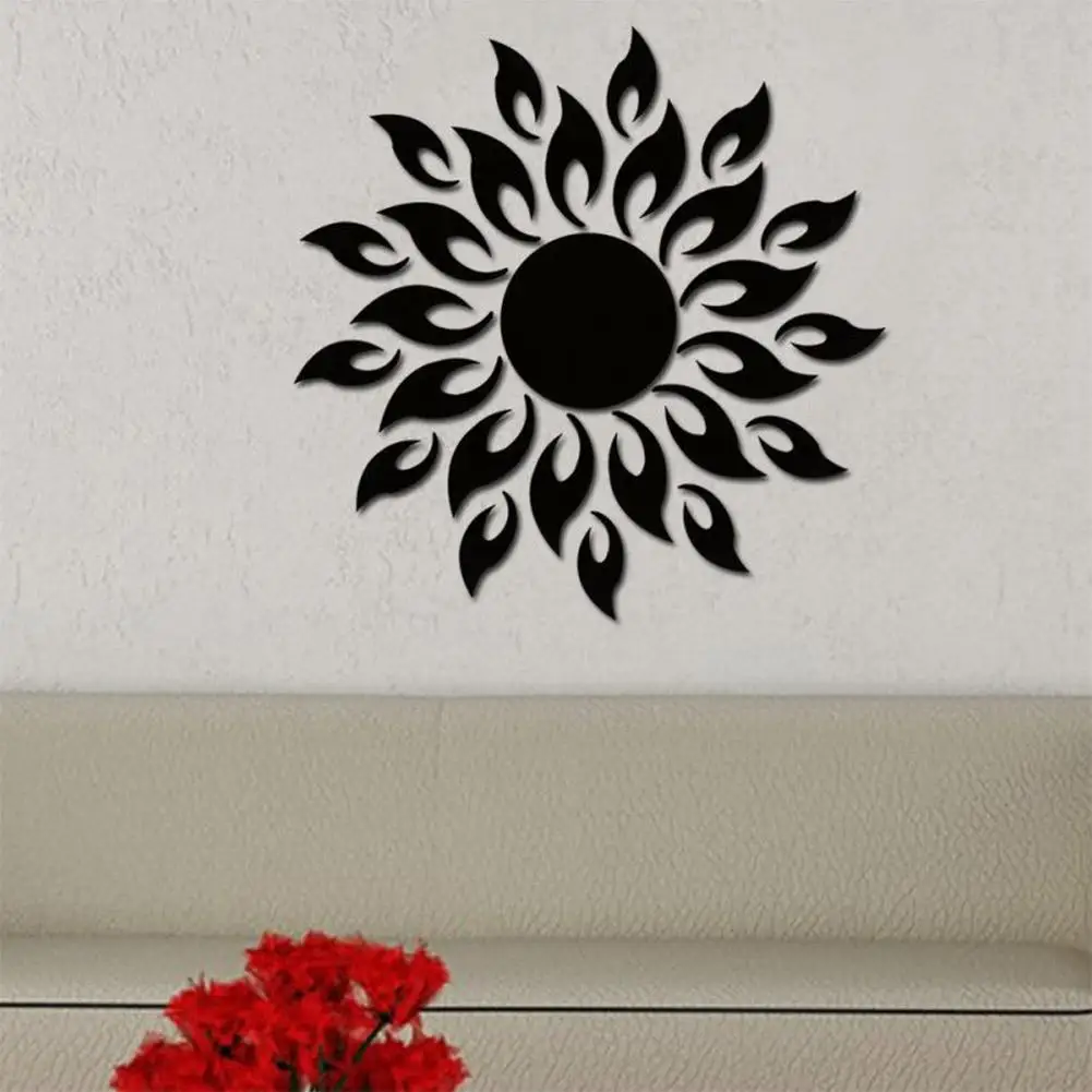

Removable Self-adhesive Sun Wall Stickers 3D Pebble Decals Mirror Surface Vinyl Mural Art Living Room Ornament Home Decoration