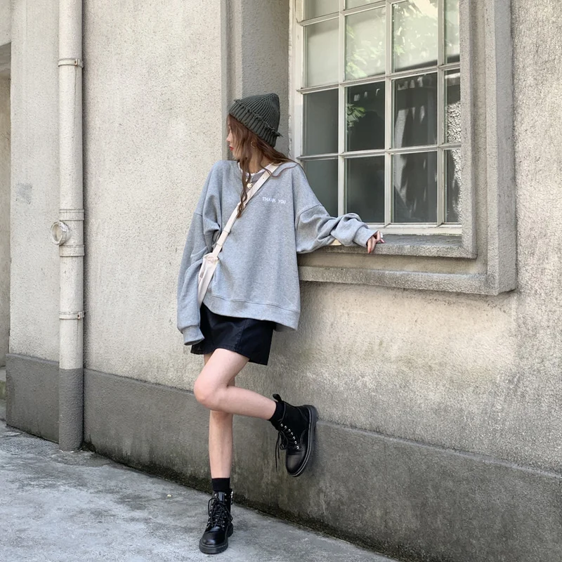 

Женская Осенняя свободная Имитация натурального хлопка