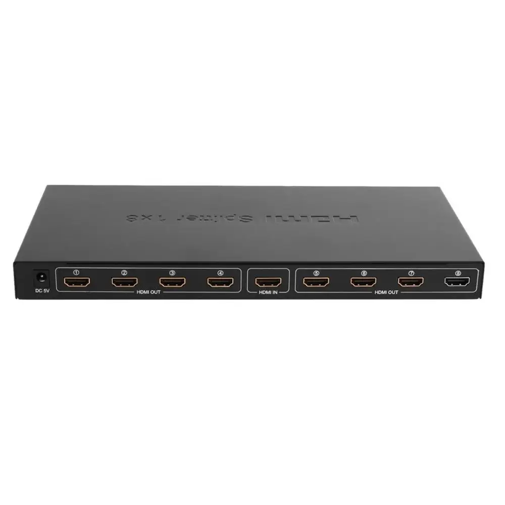 8 Port HDMI Video Splitter Audio Amplifier 3D Full HD 1080p 1 In to Out Hub Box Switcher For HDTV Projector PC Monitor | Обустройство