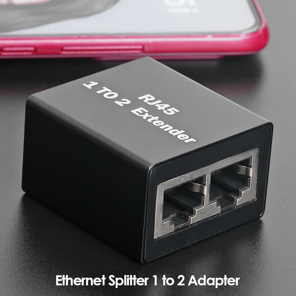 

RJ45 Female Splitter Network Adapter Cable 1 To 2 Ways LAN Ethernet Extender for Household Computer Accessories