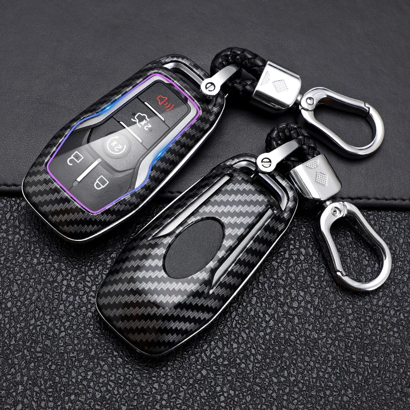 1x ABS Car Key Fob Case Cover for Ford Taurus Mustang F-150 F-450 Explorer Fusion Edge Lincoln MKC MKZ MKX 4/5-Button Smart Key