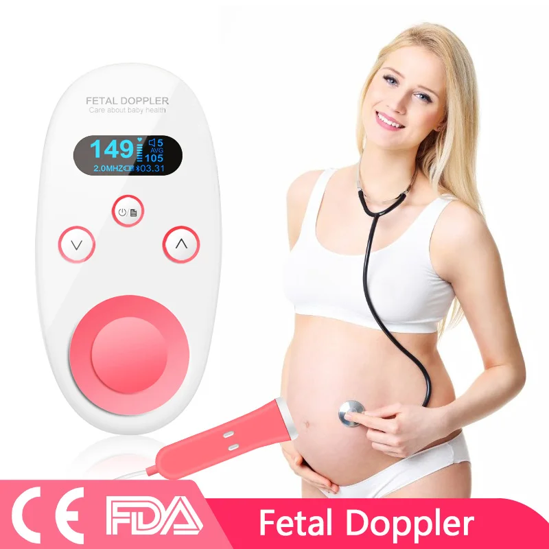 

Допплер для беременных женщин, портативный ультразвуковой фетальный монитор без радиации, допплер ЖК-дисплей fetal doppler