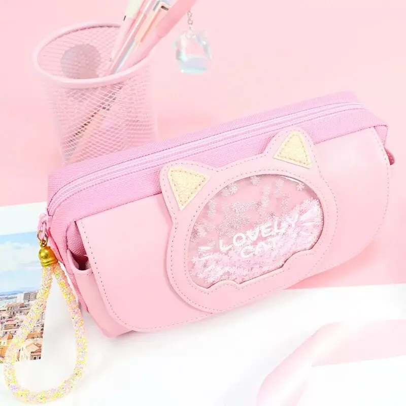

Sharkbang New Arrival Cute Cat Large Capacity Pencil Bag Pens Pouch Storage Case Kids Birthday Gift School Stationery