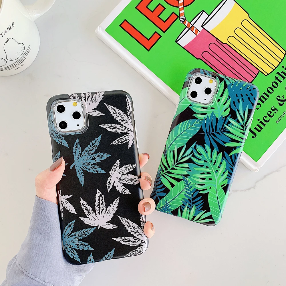 Eqvvol чехол с банановым листом и цветами для iPhone 11 Pro Max XS XR X Ретро Чехол цветочным