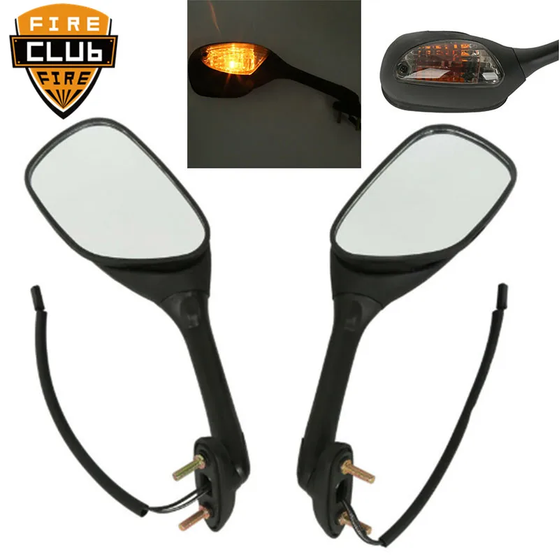 

Motorcycle Turn Signal Indicator Rearview 2 X LED Turn Lights Side Mirrors For Suzuki GSXR 1000 GSXR600 GSX-R 750 2006-2015