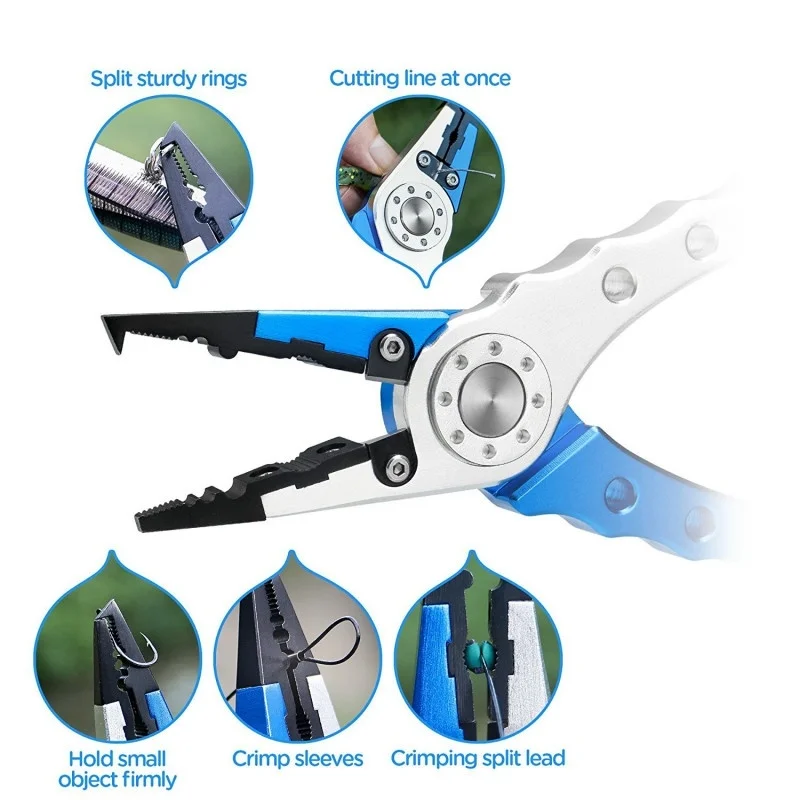 Алюминиевые рыболовные плоскогубцы оплетка резаки для снятия крючков держатель