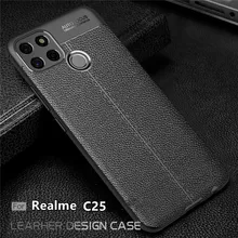 For Cover OPPO Realme C25 Case For Realme C25 Capas Phone Bumper Shockproof Back Soft Leather For Fundas Realme C25 C 25 Cover