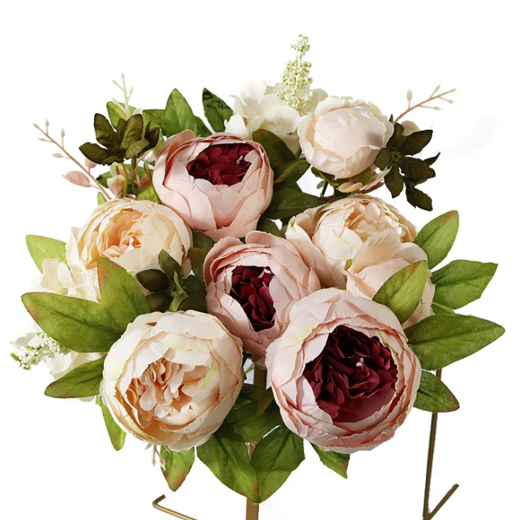 1 букет 13 головок искусственные пионы декоративные шелковые цветы на вечеринку