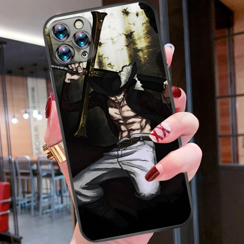 

S-One Pieces Dracule Mihawk Phone Case For iPhone 6 6S 7 8 Plus Cute Shell Cellphone Phone Cove Kawaii Shockproof Lifeproof TPU