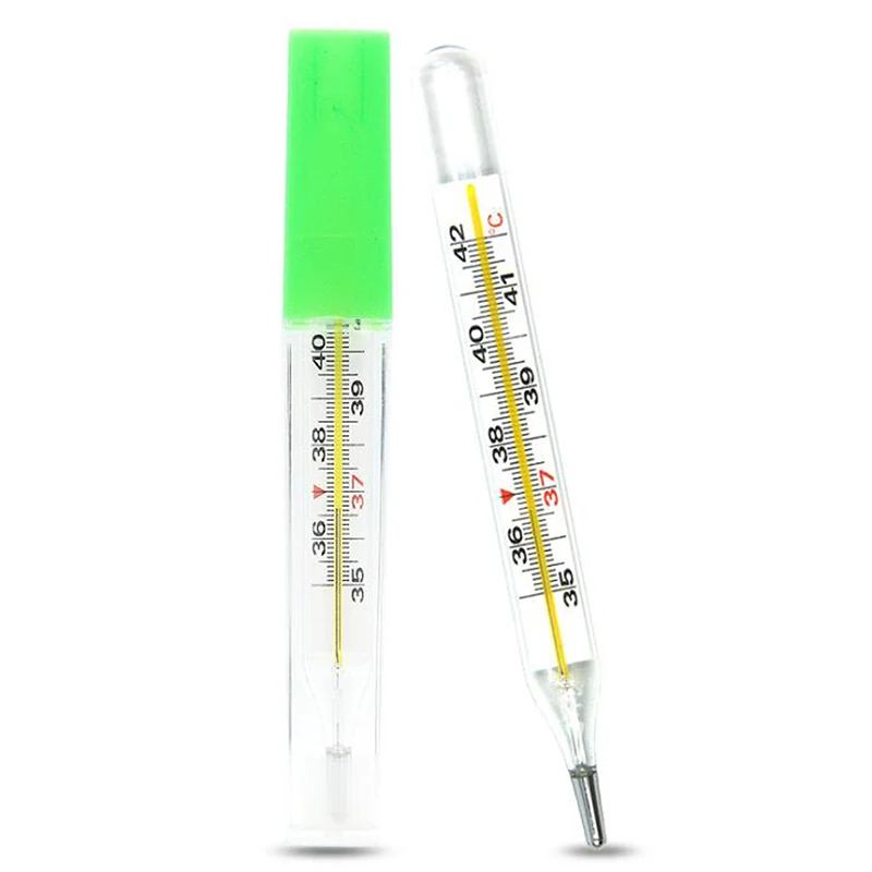 Medical Mercurial Glass Thermometer Large Screen Clinical Measuring Equippment