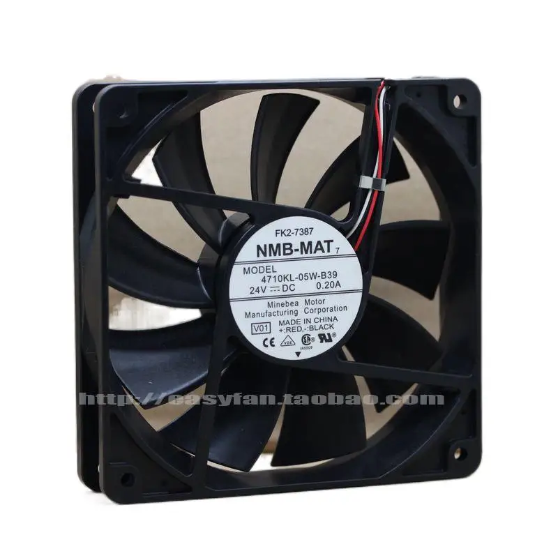 

NMB 4710KL-05W-B39 24V 0.2A 12cm 12025 Stop Alarm Frequency Converter Fan 120×120×25mm Cooling Fan Cooler