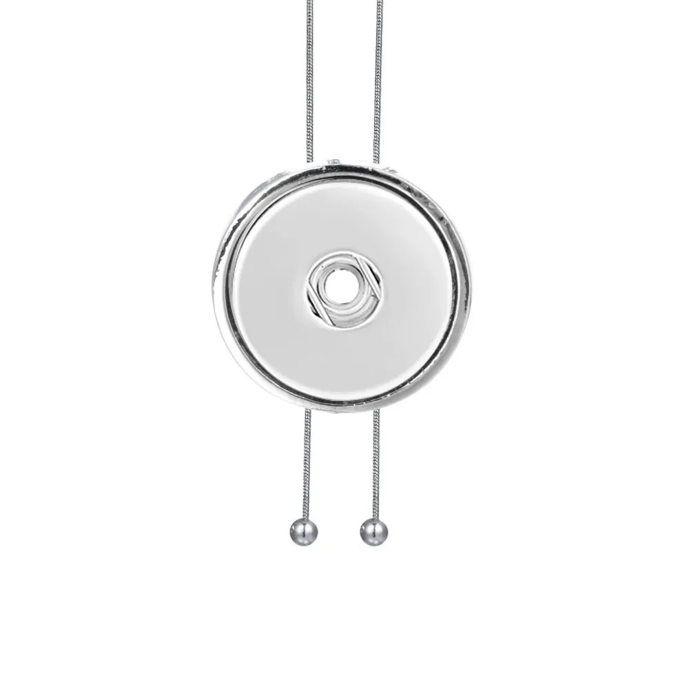 Металлическое регулируемое ожерелье 70 см Красивая круглая пуговица подходит