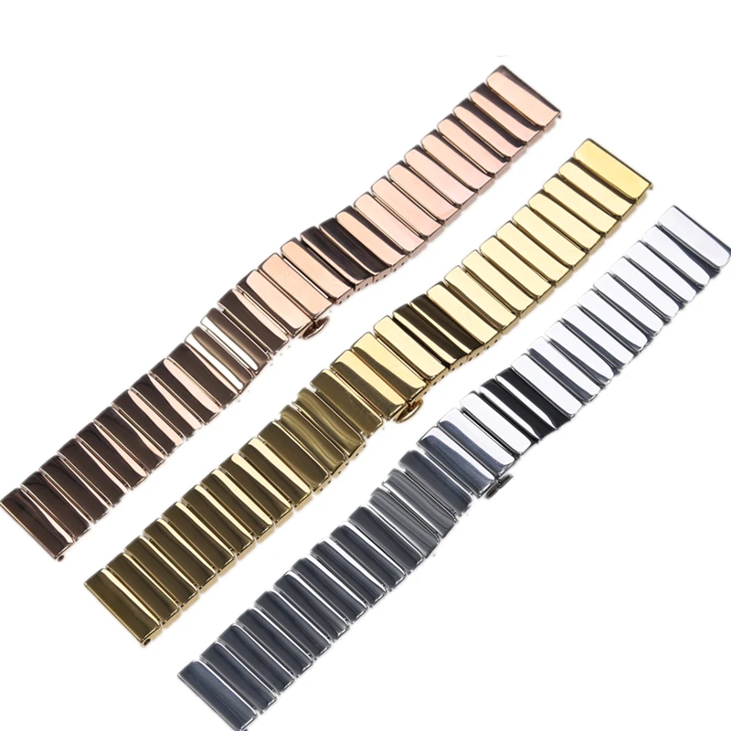 

22mm ceramic plated silver rose gold watch strap for Samsung Huawei xiaomi suunto AMAZFIT watchband S2 3 4 42 46mm bracelet belt