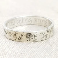 europe america cross border new you belong among the wildflowers simple dandelion ring accessories fashion jewelry