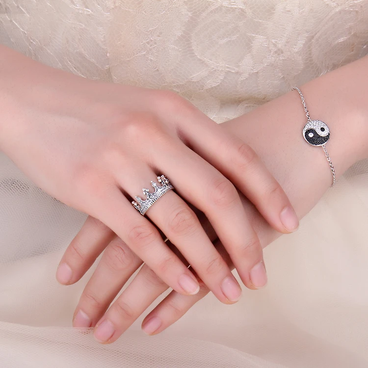 JewelryPalace Бесконечность Навсегда Любовь Цирконий Годовщина Обещание Кольцо Pure Стерлингового Серебра 925 Ювелирные Изделия Для Женщин Подарок