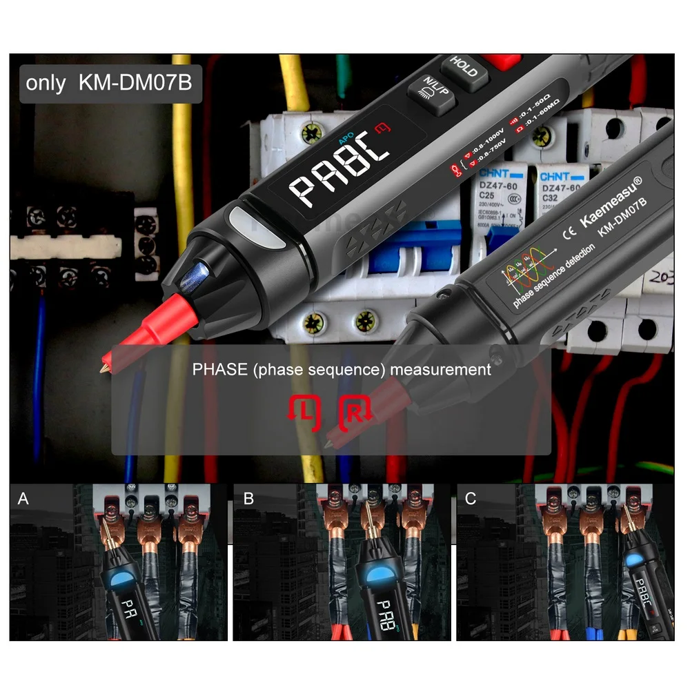 

KM-DM07A/KM-DM07B 1Hz~10MHz Intelligent Multimeter True RMS Digital Multimeter AC/Direct Current Voltage Measurment Teter