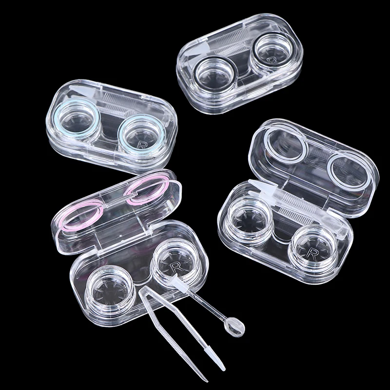 

1PCS Travel Portable Contact Lens Case For Men And Women Cute Small Travel Contact Lens Care Kit Container Holder Lenses Box