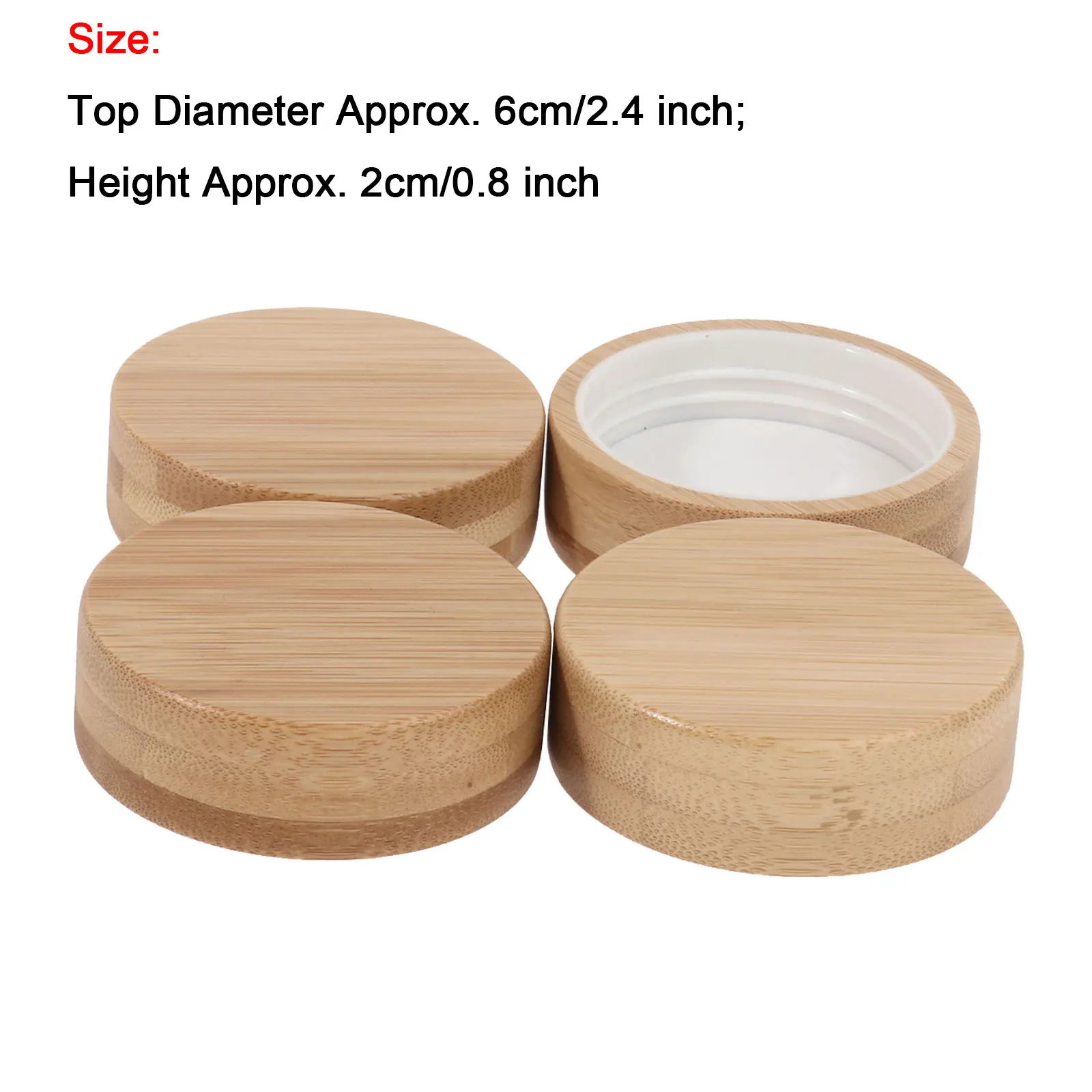 

4Pcs Wide Mouth Mason Jar Lids Bamboo Glass Bottle Lids Canning Jars Screw Top Cover for Kitchen Storage Jar, Canning Jar Lids