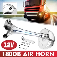 universal 126db super loud car air horn 12v 130 hertz single trumpet compressor for trucks cars automobiles boat sound signal