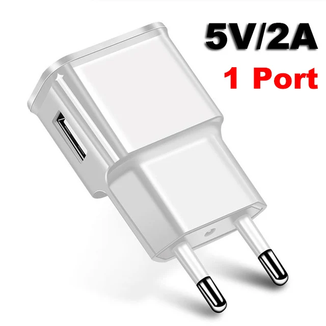 Двойной USB зарядное устройство 5 В 2.4A Быстрая зарядка настенное зарядное устройство адаптер ЕС вилка Мобильный телефон для Iphone Ipad Mini samsung Xiaomi huawei - Тип штекера: 2A White