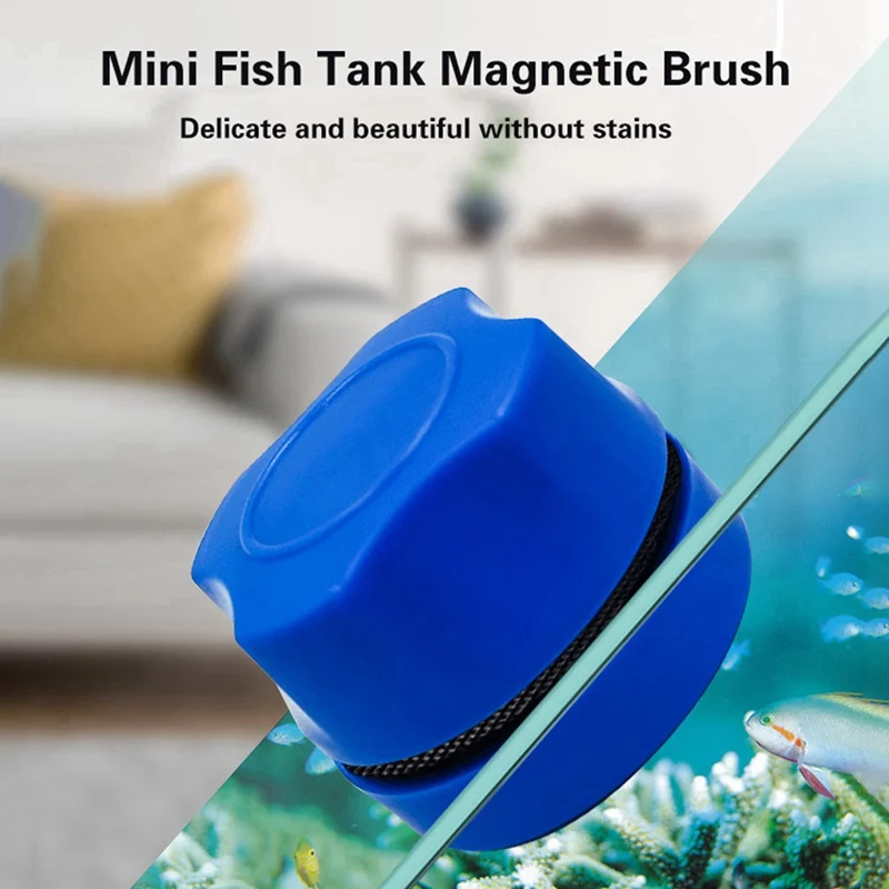 

Aquarium Fish Tank Magnetic Brush Cleaning Scrubber Floating Algae Scraper Curve Glass Window Useful Cleaning Tool