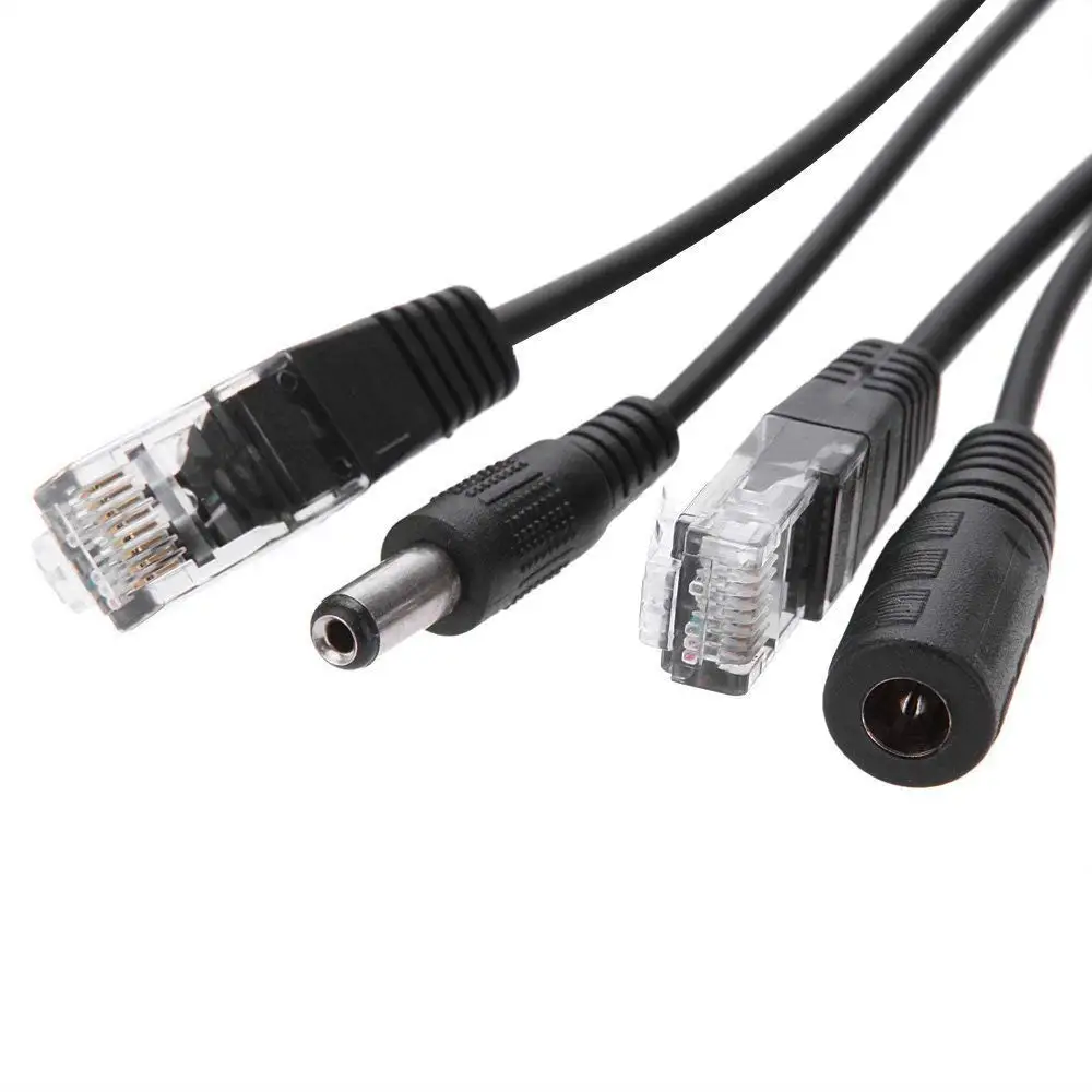 ESCAM 10 шт(5 пар), разделитель POE коммутатор питания через Ethernet POE адаптер для кабеля экранированная лента 5V 12V 24V 48V Питание кабель 5,5*2,1 мм