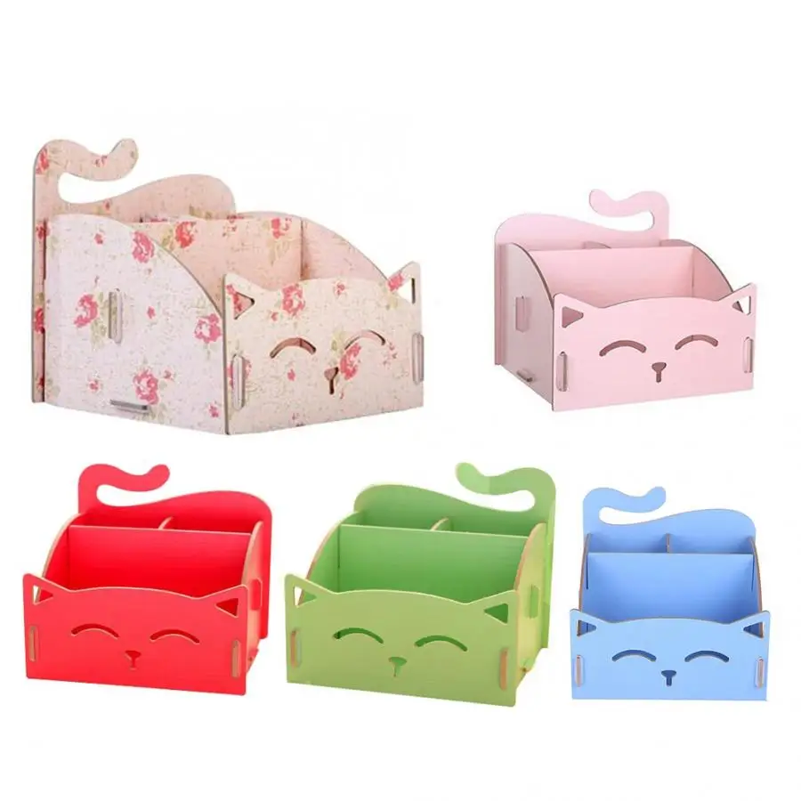 Коробка для хлеба с изображением кота съемная деревянная коробка хранения ручки