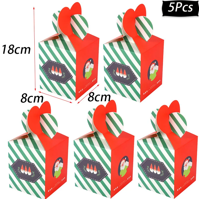 5pcs gift box-G WEIGAO бумажная Подарочная сумка Рождественский подарок коробка бумажная Подарочная коробка Рождественские вечерние украшения для вечеринки коробка конфет Новогодняя Сувенирная Коробка - Цвет: 5pcs gift box-G