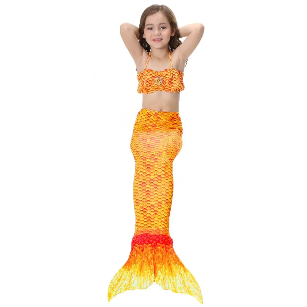 

Cospaly Princess Swimwear Kids 3PCS/Set The Little Mermaid Tail Children Mermaid Tail Costume For Girls Swimsuit