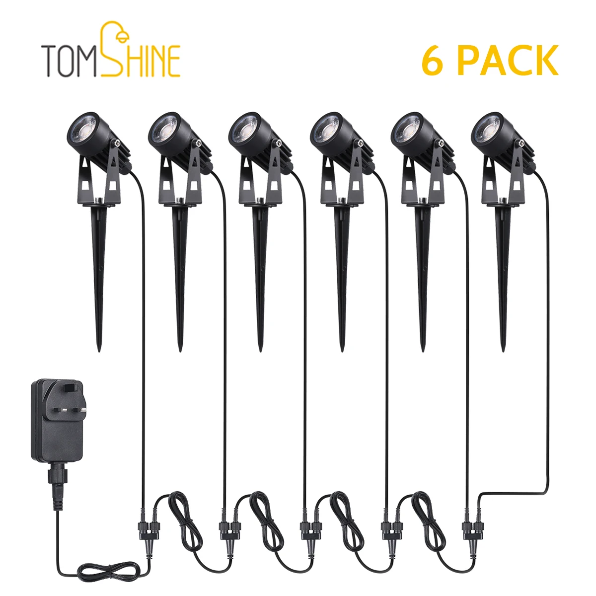 

Садовые фонари Tomshine 6 в 1, светодиодный ное ландшафтное освещение низкого напряжения, водонепроницаемая уличная лампа теплого белого света ...