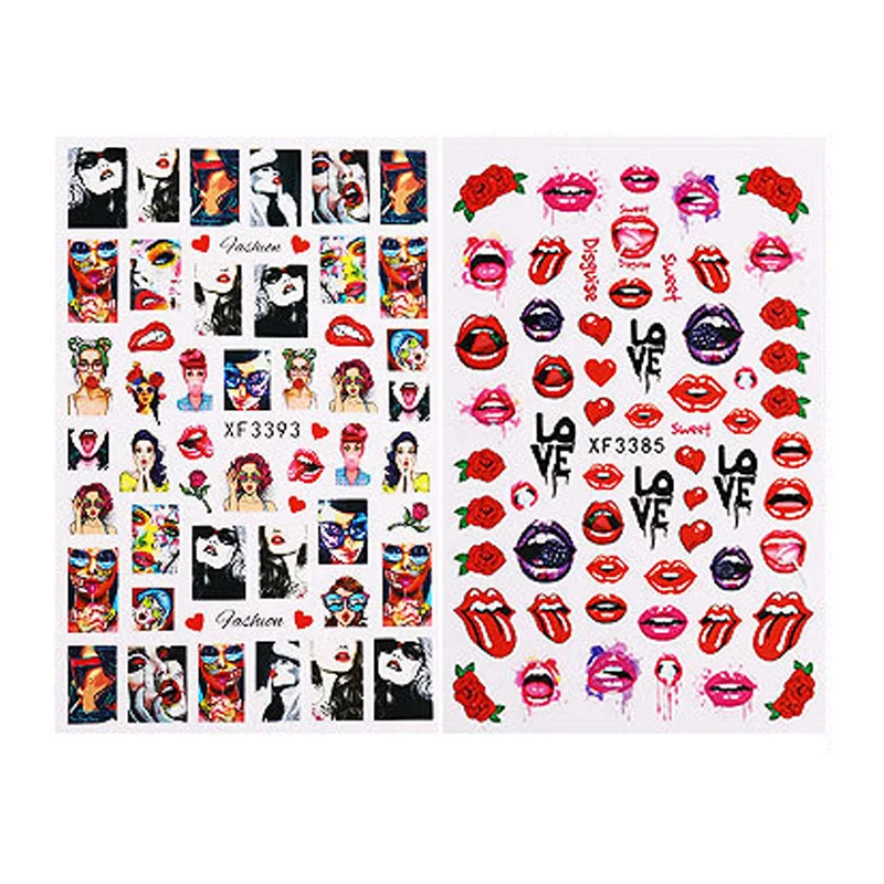 8 шт. на День святого Валентина лак для ногтей наклейки ногти Романтический