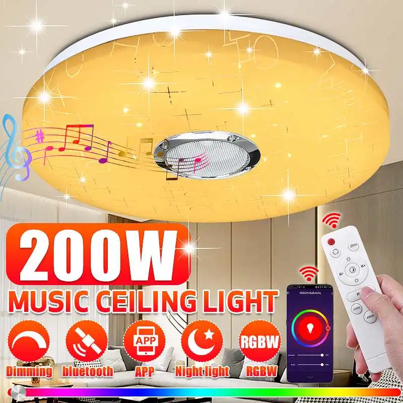 Современный RGB светодиодный потолочный светильник 200 Вт домашнее освещение