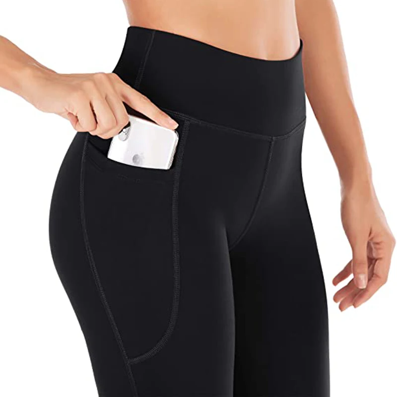 

Bootcut Yoga Pants For Women With Pockets High Waisted Flared Pants Women Workout Wear Classical Professional Female Trousers