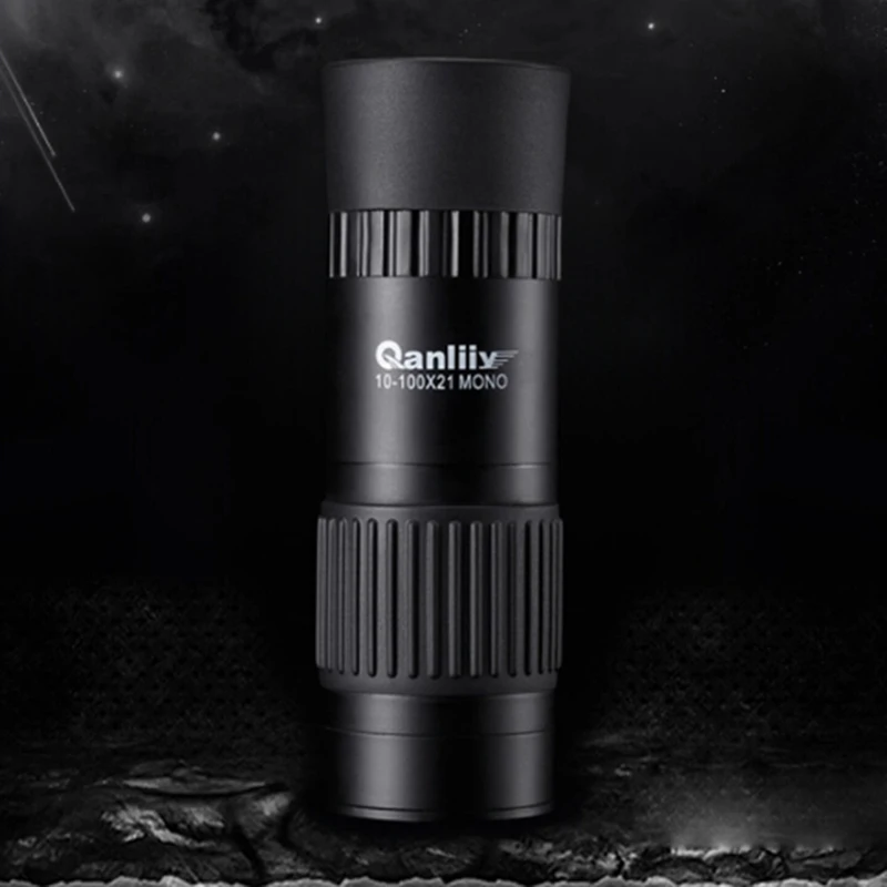 Qanliiy 10-100X полностью оптический Карманный зум Hd монокулярный телескоп Tc04 бинокль с