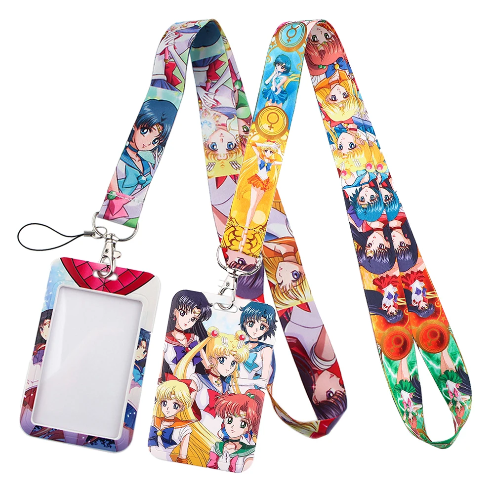 LT795 японское аниме Луна девушка шейный ремешок ремешки брелок держатель ID карты