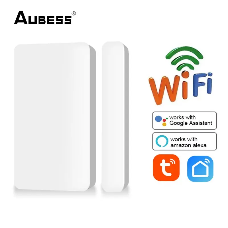 

Tuya Smart WiFi Door Sensor Door Open/Closed Detectors Door Home Security Alarm Detector Compatible With Alexa Google Home