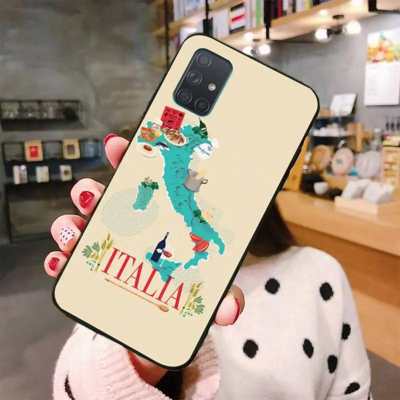 Национальный флаг Италии карта с орлом баннер чехол для телефона Samsung Galaxy A01 A11 A31