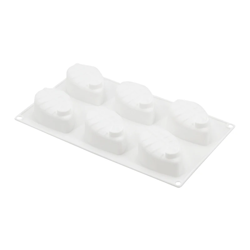 Силиконовая форма для торта 6 отверстий 3D листьев выпечки десертов инструменты