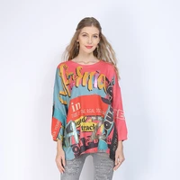 women oversize t shirt print abstraction cartoon female tops tee long sleeve fashion funny t shirt for girl hip hop clothes
