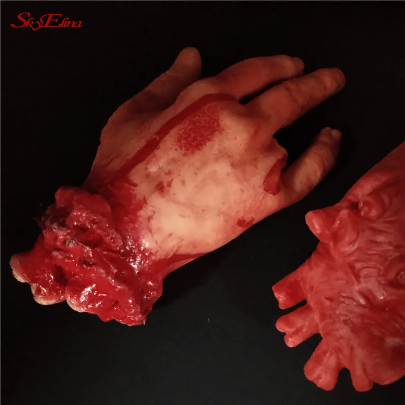 Хэллоуин ужас Реалистичная поддельная Кровавая рука нога орган реквизит
