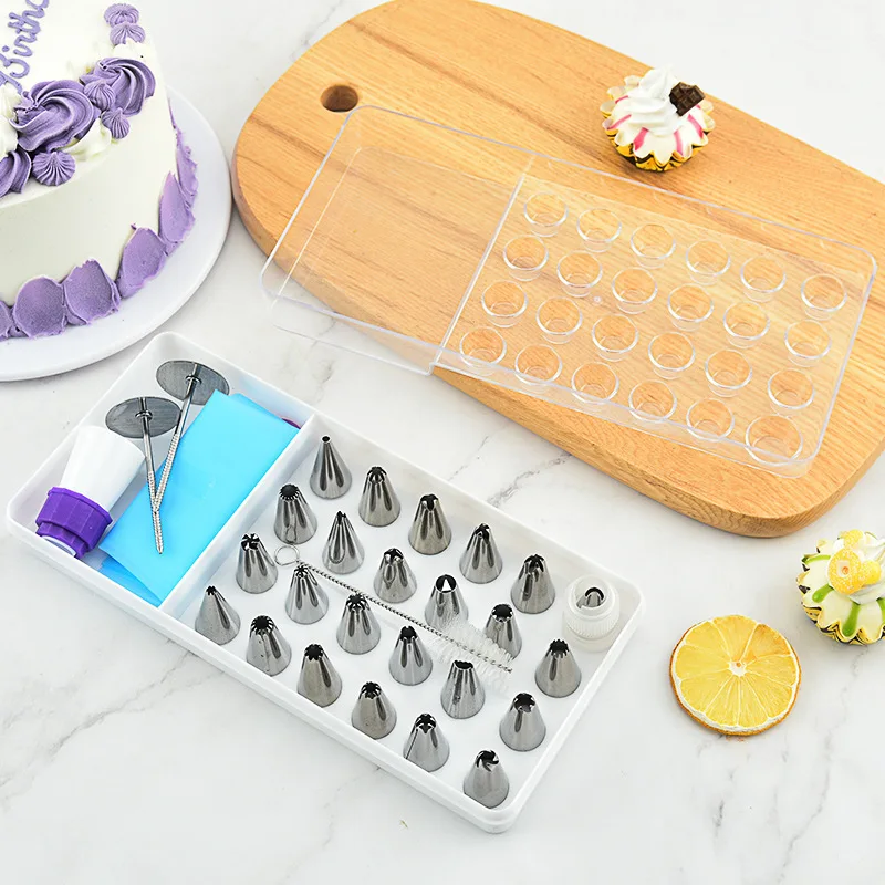 

Stainless Steel Decorating Mouth Decorating Bag Cake Cream Nozzle Cream Bag Set Baking and Making Cake Tools