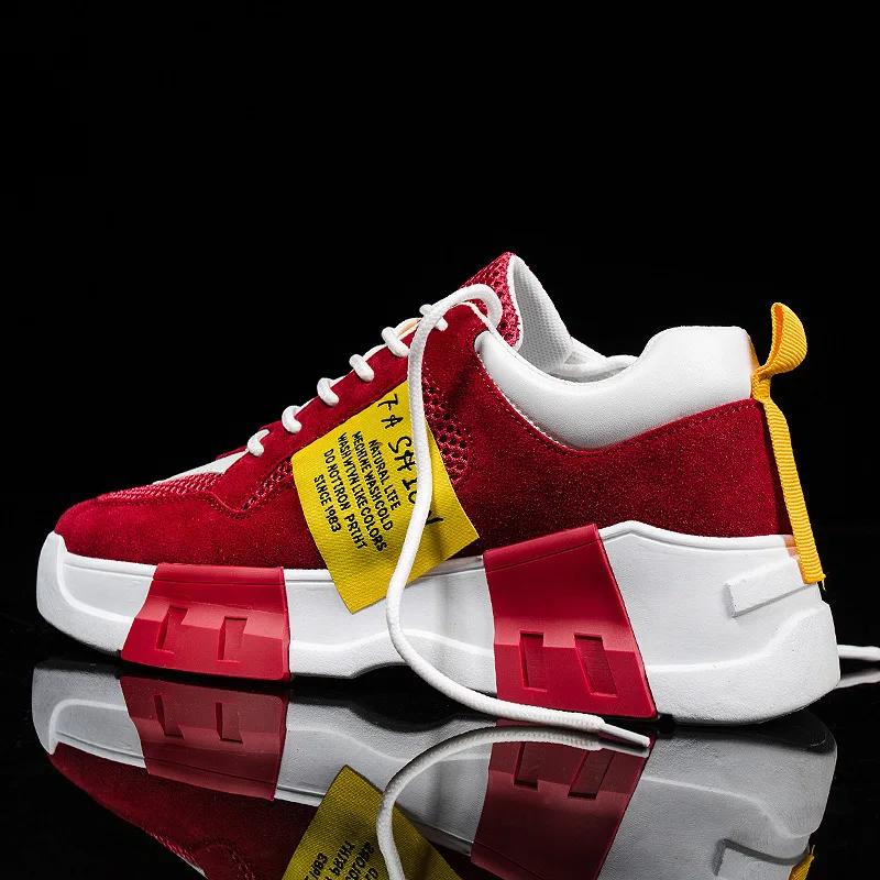 Кроссовки мужские на толстой подошве повседневная обувь модные уличные с